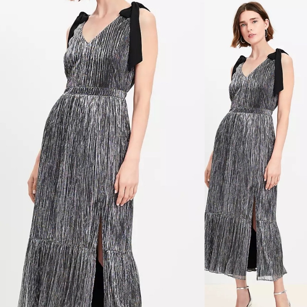 Elegant Black and Silver Women's Dress